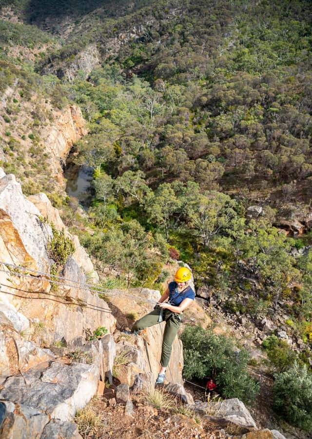 Adelaide: Rock Climb and Abseil Onkaparinga National Park - Reaching the cliffs from Adelaide