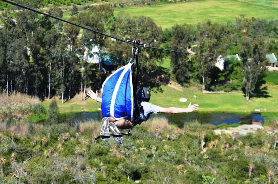 Adrenalin Addo Adventure Park: Superman Zipline - Starting at the Sundays River Valley