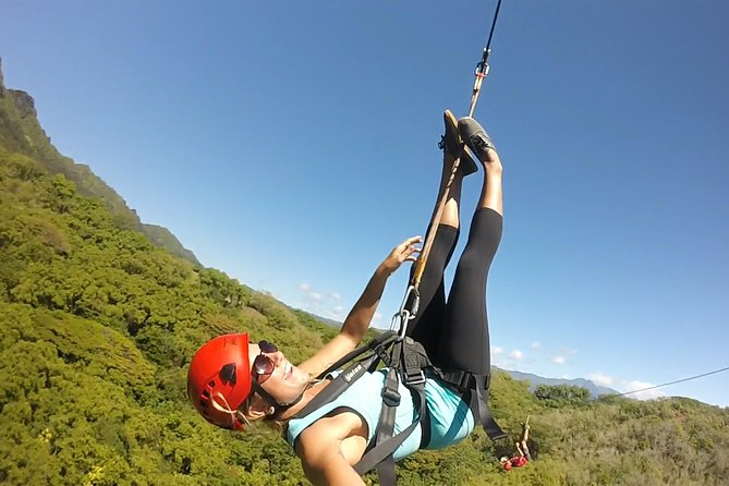 AdrenaLine Zipline Tour with WaterZip by Outfitters Kauai - The 1,800-foot race and aerobatics line