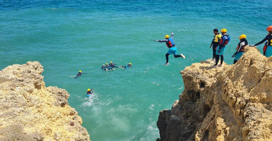 Albufeira: Guided Coasteering Tour with Cliff Jumping - Starting at São Rafael Beach