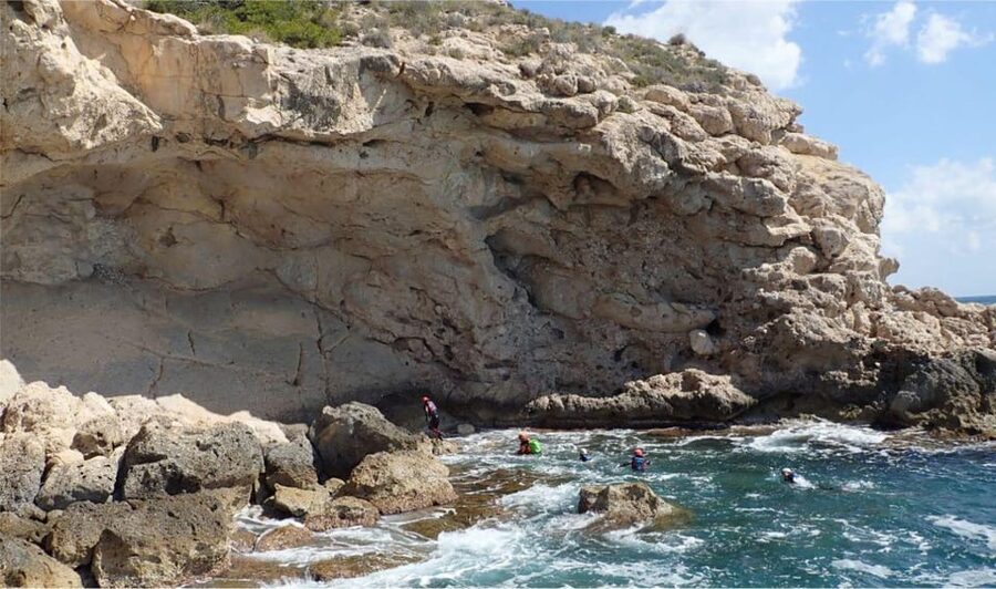 Alicante: Coasteering Adventure on Torres de la Villajoyosa - Following the coast at Torres de la Villajoyosa