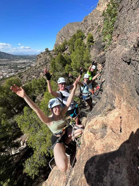 Alicante: Redovan Via Ferrata, family Climb - The ramp and Tibetan-style bridge