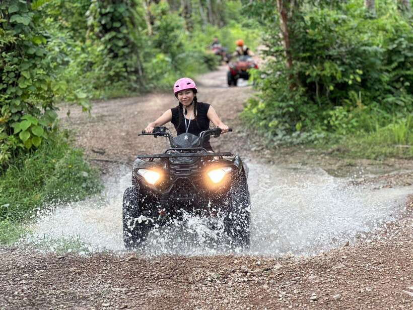 Ao Nang: Krabi kayaking and and ATV Extreme - Returning from the water before the ATV ride
