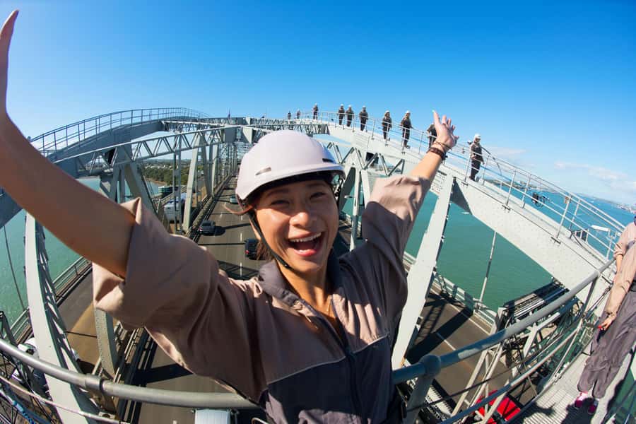 Auckland Harbour Bridge Climb & Bungy Combo - The 40-metre Bungy Pod above the water
