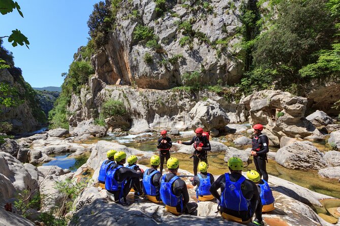 Basic Canyoning on Cetina River from Split or Zadvarje - Getting suited up in a wetsuit and helmet