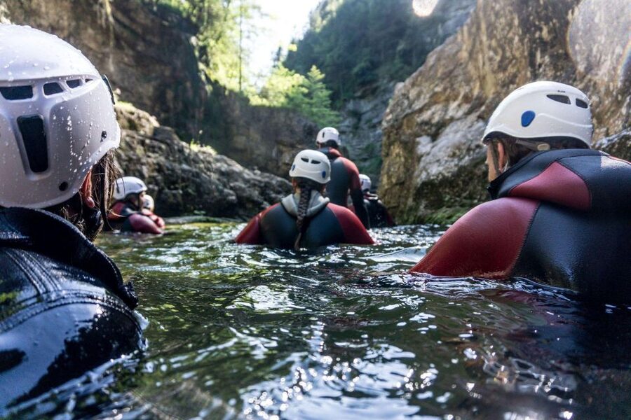 Bavaria: Schneizlreuth Canyoning for Beginners - The safety briefing before the first jump