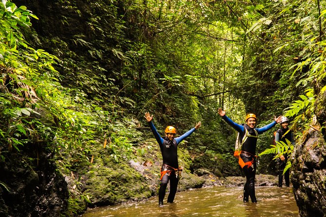Beginner canyoning trip in Bali "Egar canyon " - Waterfalls, rappels, slides, and natural pools