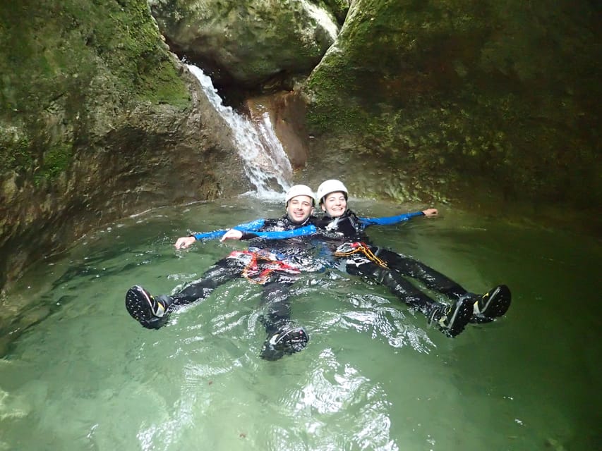 Bled: Canyoning trip with photos - Sliding through the gorge