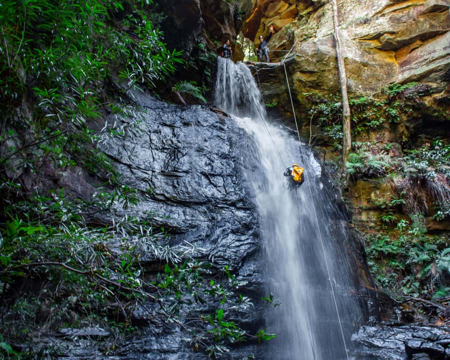 Blue Mountains: Abseiling and Canyoning Experience - The 30-metre waterfall abseil