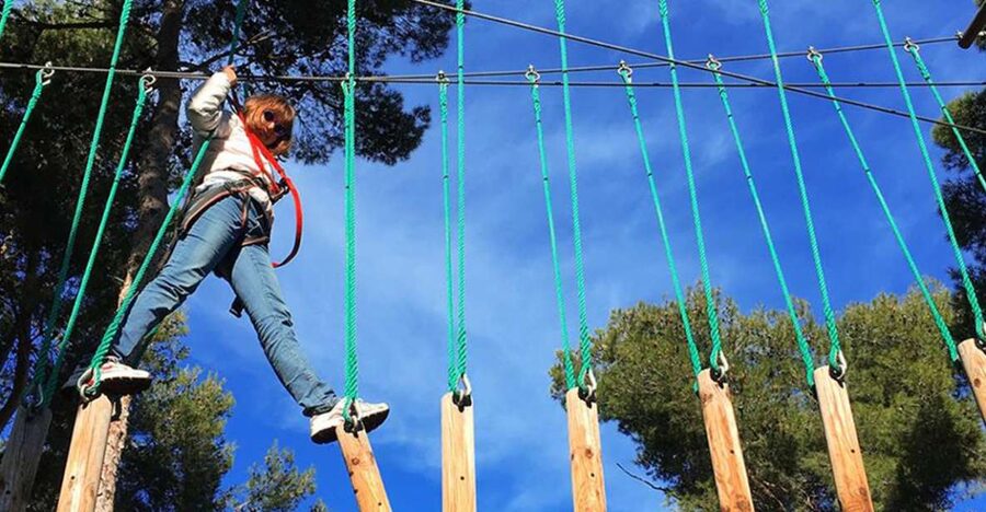 Bosc Aventura Salou: Extreme Ziplines - Taking on the Red Course at 10 Meters