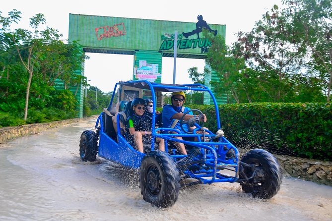 Buggy Adventure, Zipline Mega Splash and Waterfall Pool at Bavaro Adventure Park - Getting there by shared bus from Punta Cana hotels