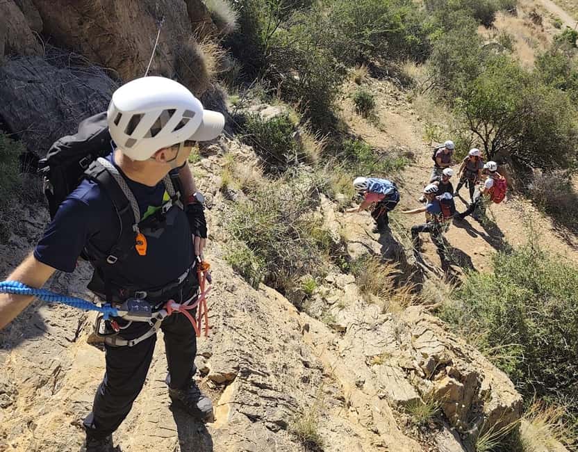 Callosa del Segura: Guided Via Ferrata in Callosa K3 with abseiling - Getting fitted with the right safety gear