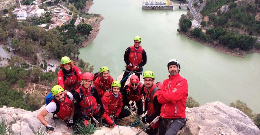 Caminito del Rey: Vía Ferrata Rappeling & Zip-Lining - Crossing the Tibetan bridge and monkey bridge