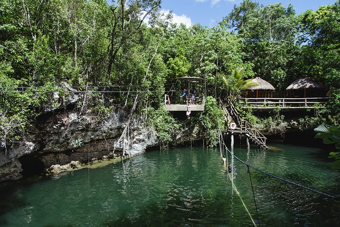 Cancun Extreme Zipline Canopy Tour - The cenote is the cool-down you need
