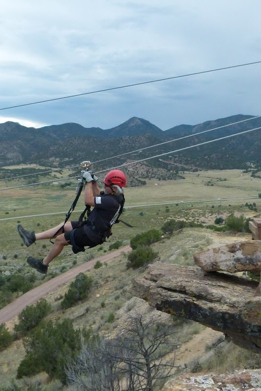 Cañon City: Royal Gorge 11-Line Extreme Zipline Experience - The final race ends at a seven-story tower