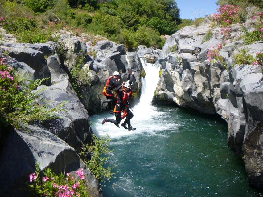 Canyoning and bodyrafting in the Alcantara River - Pools, slides, and volcanic rock