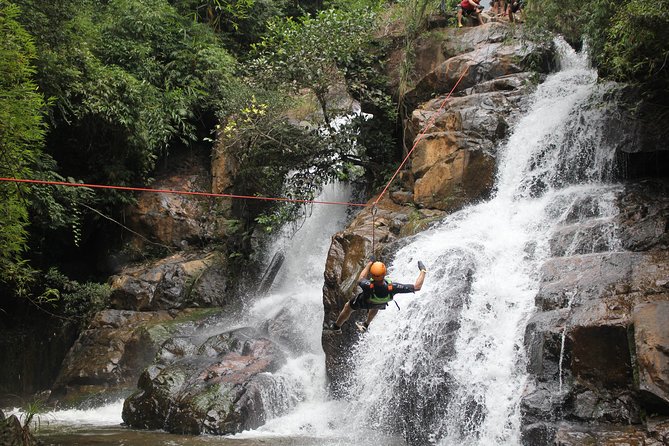 Canyoning Da Lat Vietnam - The 18-meter dry cliff builds confidence