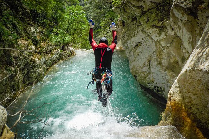 Canyoning Experience in Neda for Beginners - The active section: slides, jumps, and swimming
