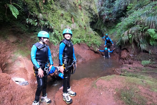 Canyoning in Madeira Island- Level 1 - Getting fitted with boots, suit, and safety gear