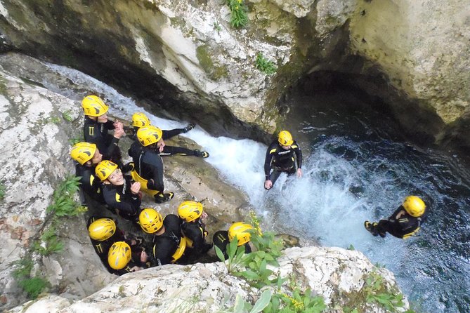 Canyoning in Nevidio Canyon - Getting Fitted With Canyon Gear at 11:00