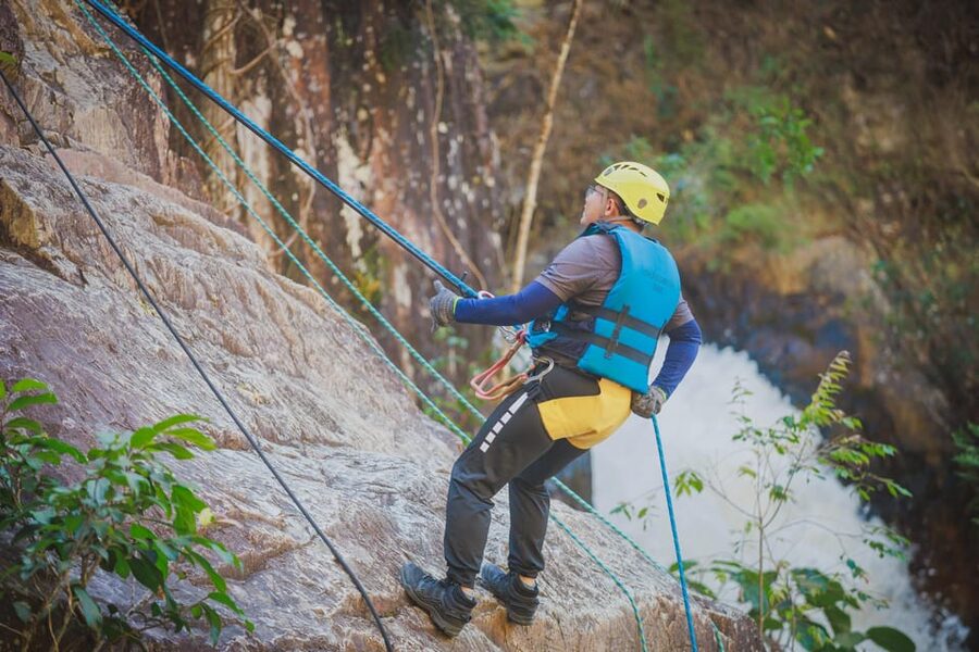 Canyoning Tour in Da Lat - The 18-meter dry cliff beside Datanla Waterfall
