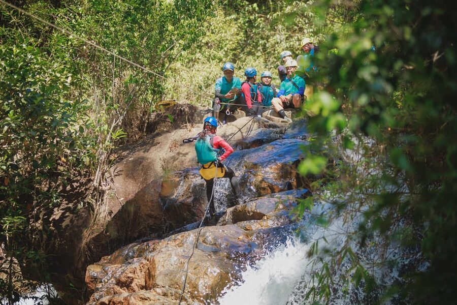 Canyoning Tour in Da Lat - Rock slides and a 25-meter waterfall descent