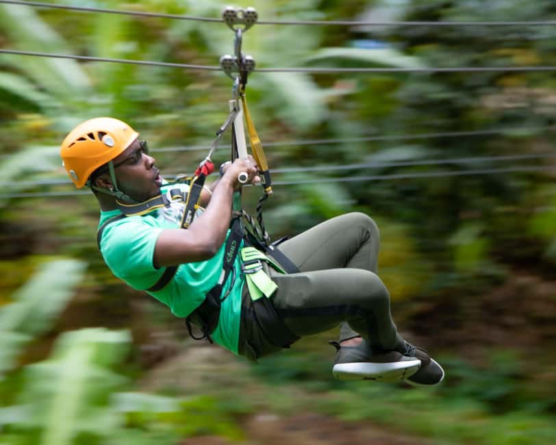 Castries, St. Lucia - Adrenaline Zipline - Starting with the rainforest walk and safety briefing
