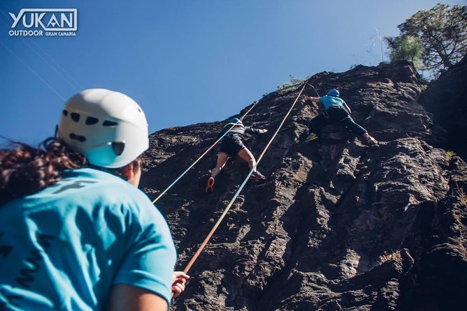 Climbing + Zipline + Via Ferrata + Cave. Adventure route in Gran Canaria - Rock climbing with several difficulty levels