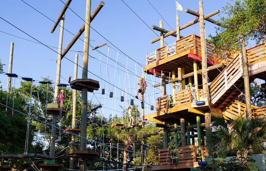 Cocoa Beach: Aerial Adventure Park Ticket - Arriving beside Atlantic Avenue