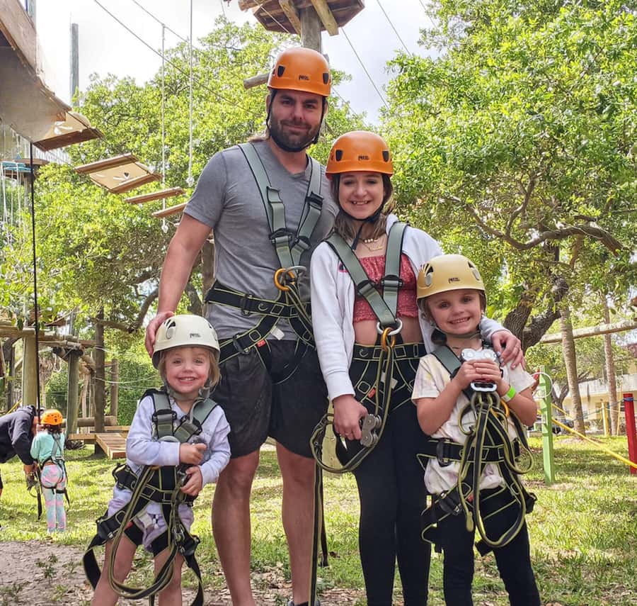 Cocoa Beach: Aerial Adventure Park Ticket - Yellow courses bring a real increase in difficulty