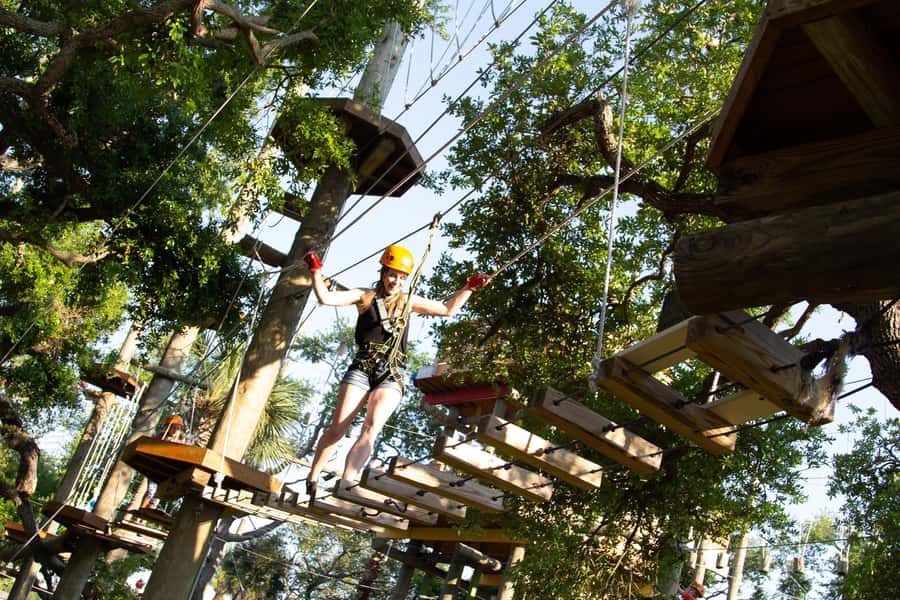 Cocoa Beach: Aerial Adventure Park Ticket - The red course reaches 45 feet