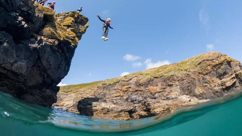 Cornwall: Coasteering & Cliff Jumping Adventure - Small jumps first, bigger choices later