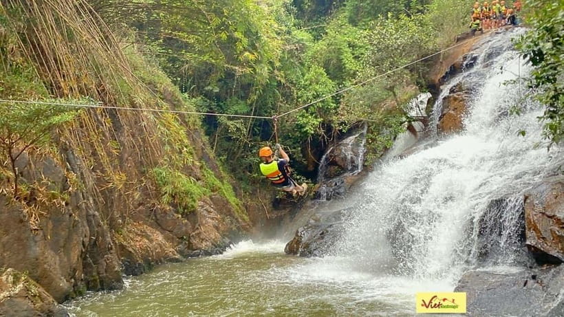 Dalat: Canyoning Extreme Adventure Vietnam - The 18-meter dry cliff gets your nerves working