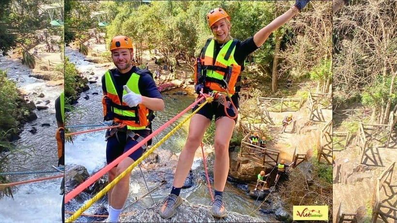 Dalat: Canyoning Extreme Adventure Vietnam - The washing-machine waterfall finishes the hard part