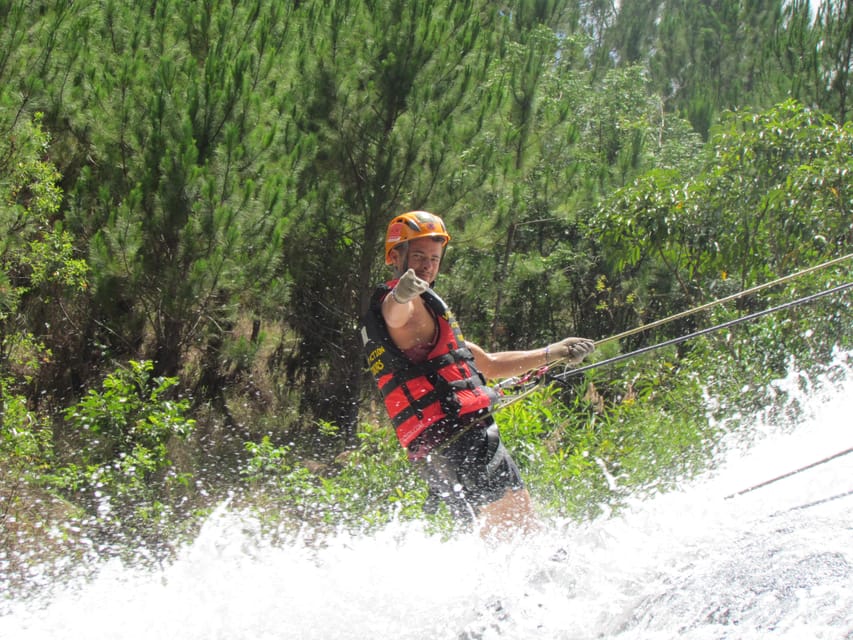 Dalat canyoning tour - A 70-Meter Zipline Through the Canyon