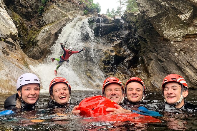 Discover Canyoning at Bruar Falls - Getting fitted with wetsuits, shoes, and safety gear