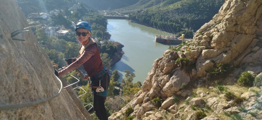 El Chorro: Climb Via Ferrata at Caminito del Rey - Climbing 250 meters on iron steps