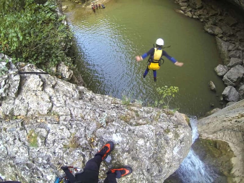 Emen: Canyoning at Negovanka Gorge w/ Optional Free Camping - Swimming, jumps, rocks, and the natural slide