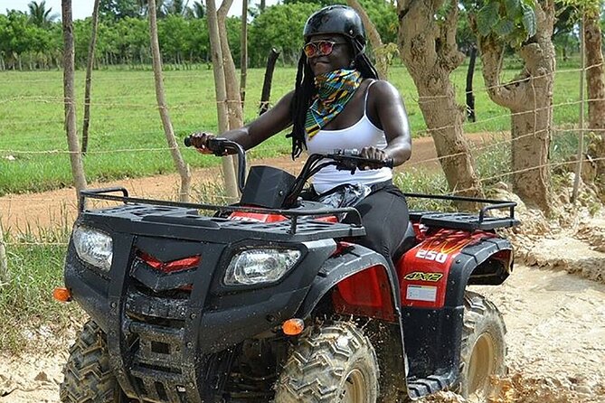 Extreme Adventure on ATV Quads in Punta Cana - Washing off at the ranch