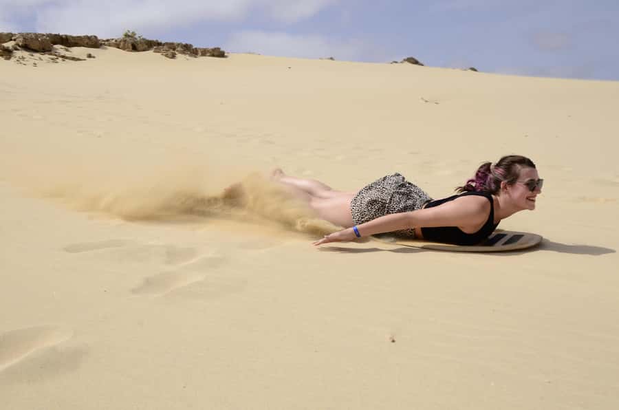 From Boa Vista: Sandboarding Adrenaline down the big Dunes - From hotel pickup to the Morro de Areia dunes