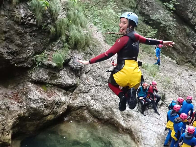 From Bovec: Sušec Stream Canyoning in the Soča Valley - Safety instruction before the first jump