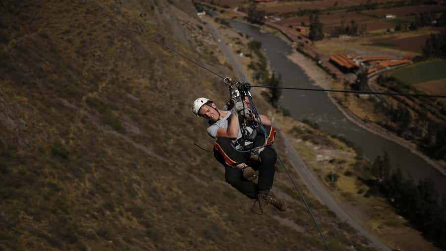 From Cusco: Via Ferrata & Zip Line with lunch - Zipping back through the Sacred Valley