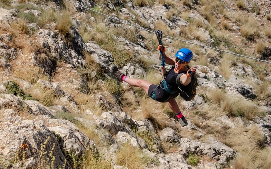 From Granada: Climb Zafarraya's 'Via Ferrata John Hogbin' - Two and a half hours on the John Hogbin route