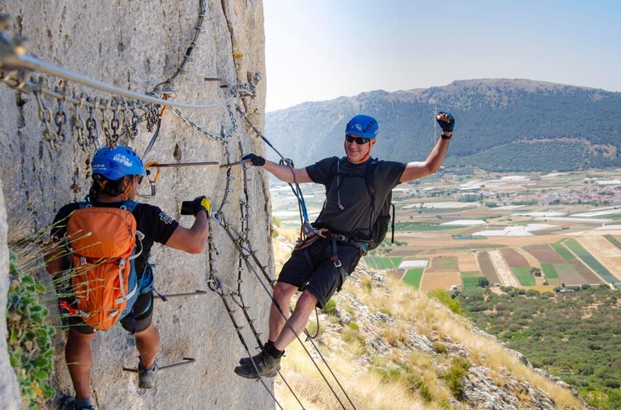 From Granada: Climb Zafarraya's 'Via Ferrata John Hogbin' - Getting fitted and learning the safety system