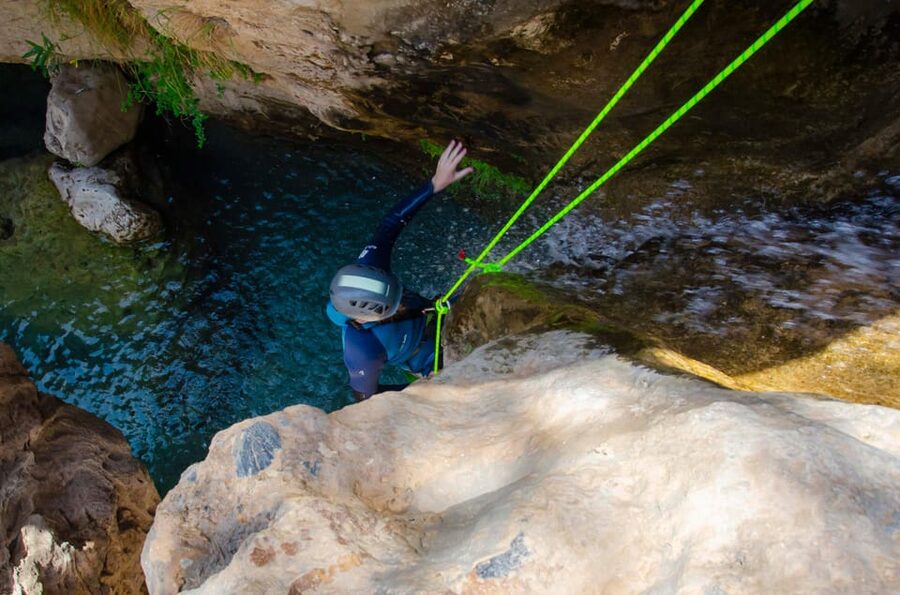 From Granada: Rio Verde Canyoning Tour with Lunch - From Granada to the Sierra de Almijara