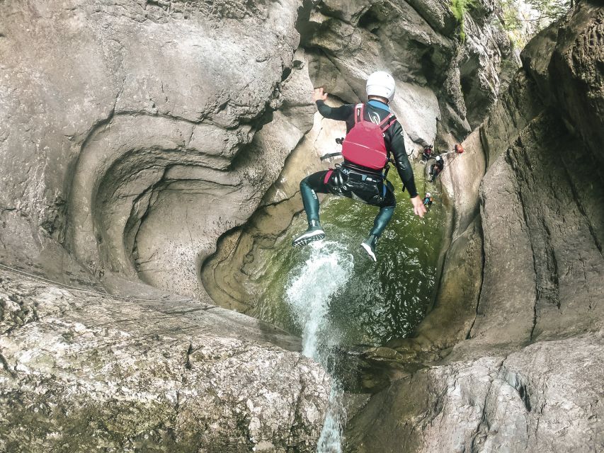 From Interlaken: Canyoning Chli Schliere - Long rappels and waterfall sections