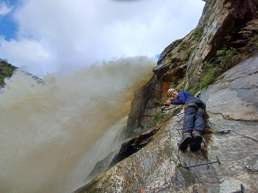 From Medellin:Powerful via Ferrata & Zipline Giant Waterfall - What the $209 price really covers