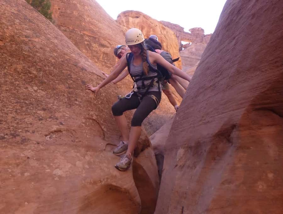 From Moab: Rock of Ages Moderate Rappelling Obstacle Course - The 4x4 Ride Into Pritchett Canyon