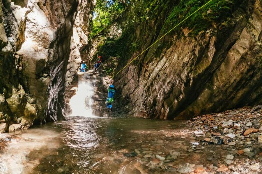From Tignale, Lake Garda: Beginner-Friendly Canyoning Tour - What the Gumpenfever route offers beginners