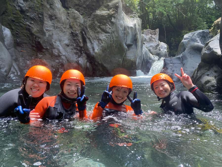 Fun Canyoning Activity at the bottom of Mt. Fuji - What canyoning near Mt. Fuji actually involves